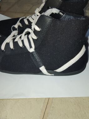 Men's Xero Black High-Top Canvas Sneakers with White Laces